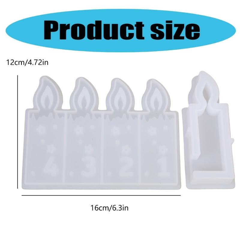 Creative Flexible Silicone Mold for Number Candle and Ambients Lights Decoration for Birthdays and Celebrations