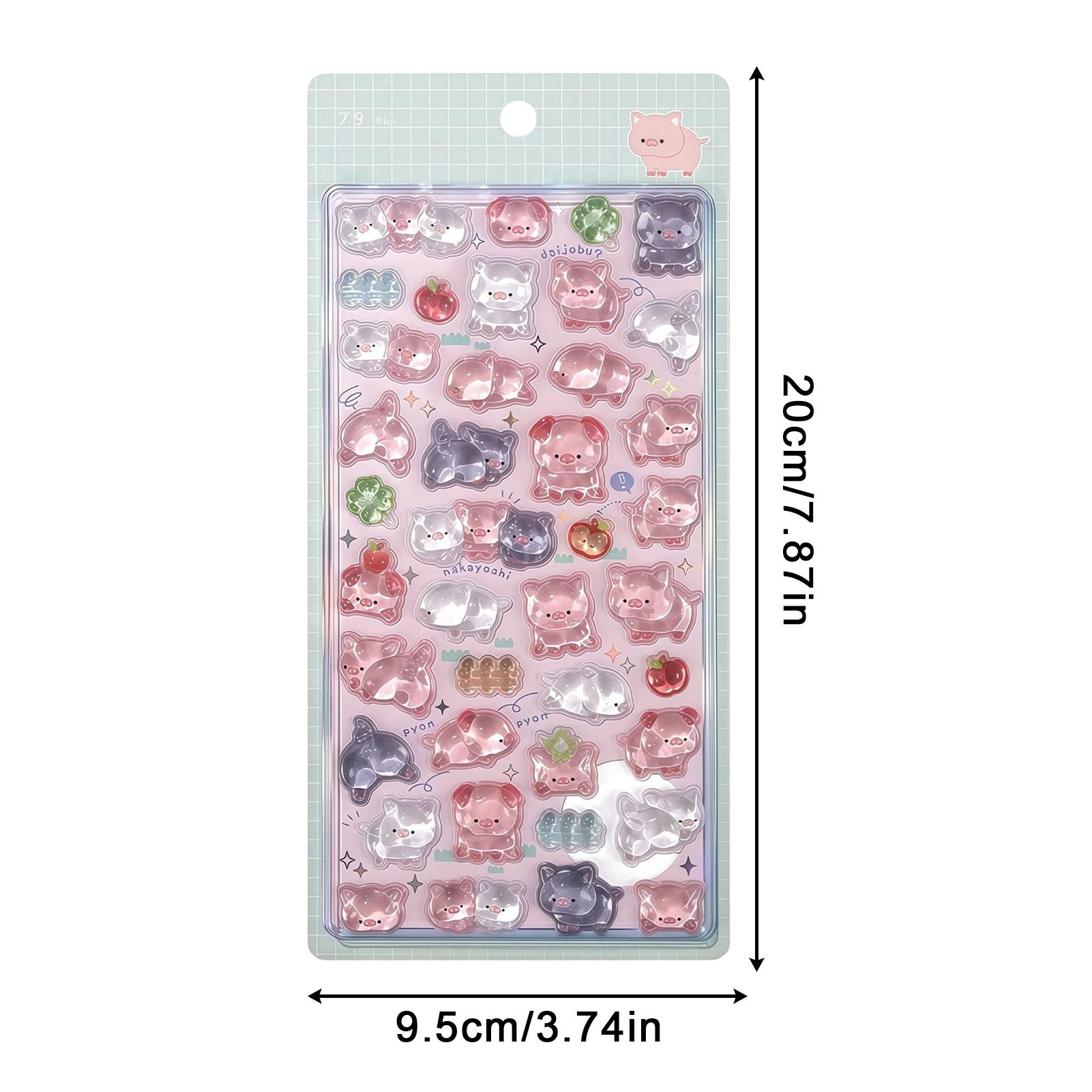 

3D Stickers Cute Resin Scrapbooking Supplies Pet Figure Decals Phone Decoration for Kids Girls Toddler Scrapbook Phone Journal