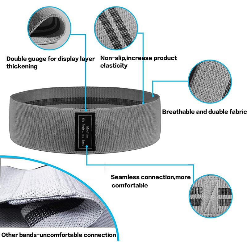 1pz2pz3PZ Elastici Fasce Elastiche Fitness Fasce di Resistenza Yoga Pilates Cerchio per Anca Squat Fasce Espansori Allenamento in Palestra Attrezzatura per Allenamento a Casa