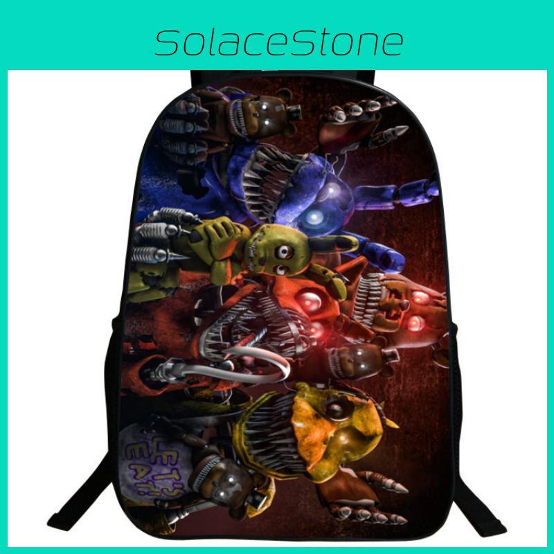 Durable Five Nights At Freddy's School Backpack Featuring Freddy Chica Foxy Bonnie