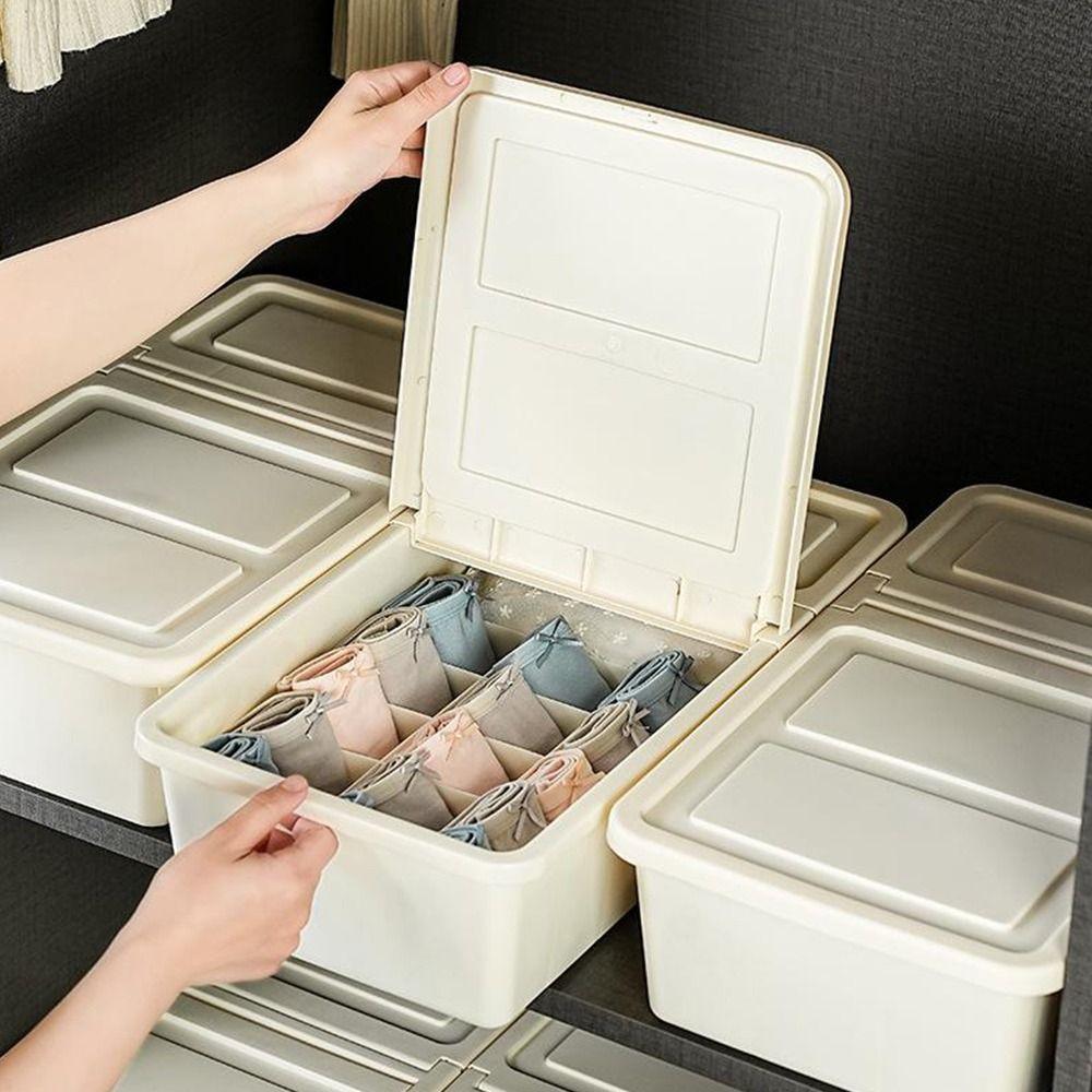 White Underwear Storage Box Thickened Cabinet Organizer Creative Storage Case Sock Underpants Bras