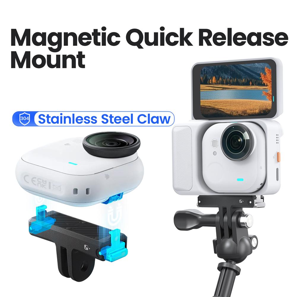 Magnetic Adapter Mount For Insta360 Go Ultra Release Mount Base Shock-absorbing Mount Adapter Holder Camera Accessories