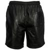 Unique 100% Leather Black Biker Boxer Lambskin Men Shorts Genuine Stylish Gym