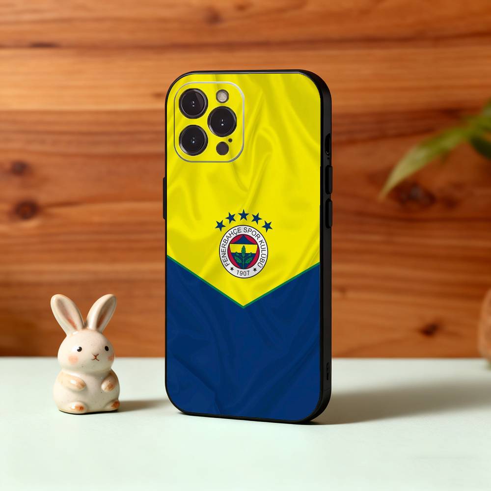 T-Turkey Fenerbahce-E Phone Case For iPhone17,16,15,14,13,12Plus,Pro Max,XS,5G Soft Silicone Black Cover iPhone16se4