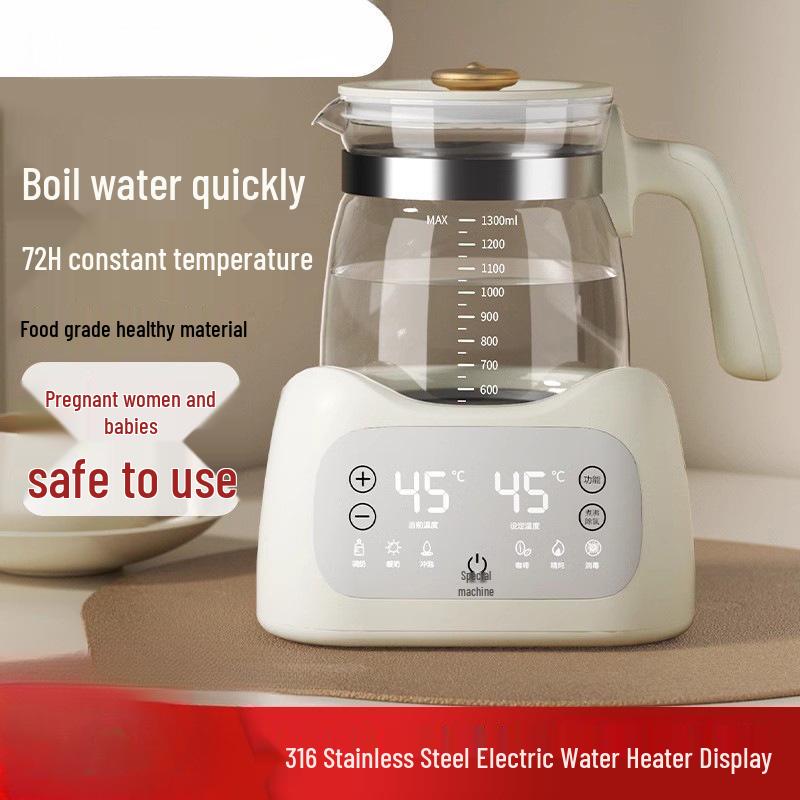 Electric Constant Temperature Kettle with Integrated Tea Maker and Water Boiling Function
