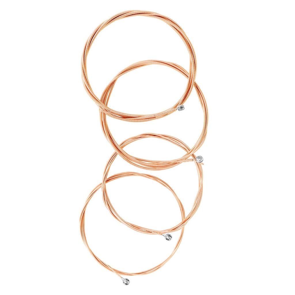 High Carbon Steel Red Copper 4pcs Acoustic Strings 040 095 Inch Hex Core Wrap Heavy Duty Professional Studio Stage Long Life