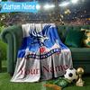 Custom Name Crystal Palace Football Club Flannel Blanket, Use for Birthday/Holiday Gift, Soft Blanket for Sofa/Bed/Camping/Office, Home Decor