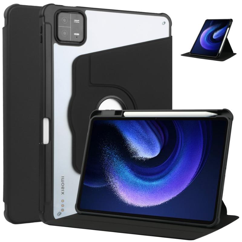 Étui à Support Rotatif 360° Pour Pad 7 Pro 11.2 Pad 5 6 Pro 11 Housse de Tablette Mi Pad 6s 7s Pro 12.4 12.5  Porte-Crayon Capa 8.8inch Redmi K pad noir