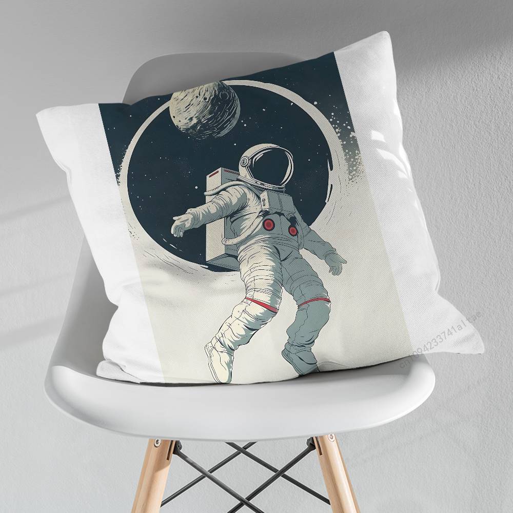 Cool Cartoon Art Astronaut Pillow Case For 30x30cm45x45cm55x55cm For Home Bedroom Decoration And Protector