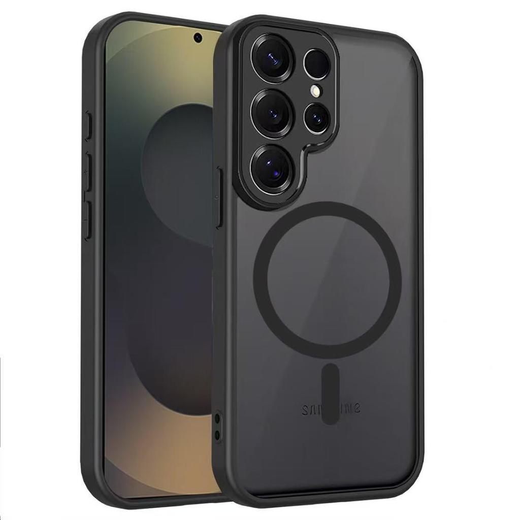 Compatible with VIVO V60lite and OPPO A6 PRO, Frosted Transparent Black Anti-Fall Case