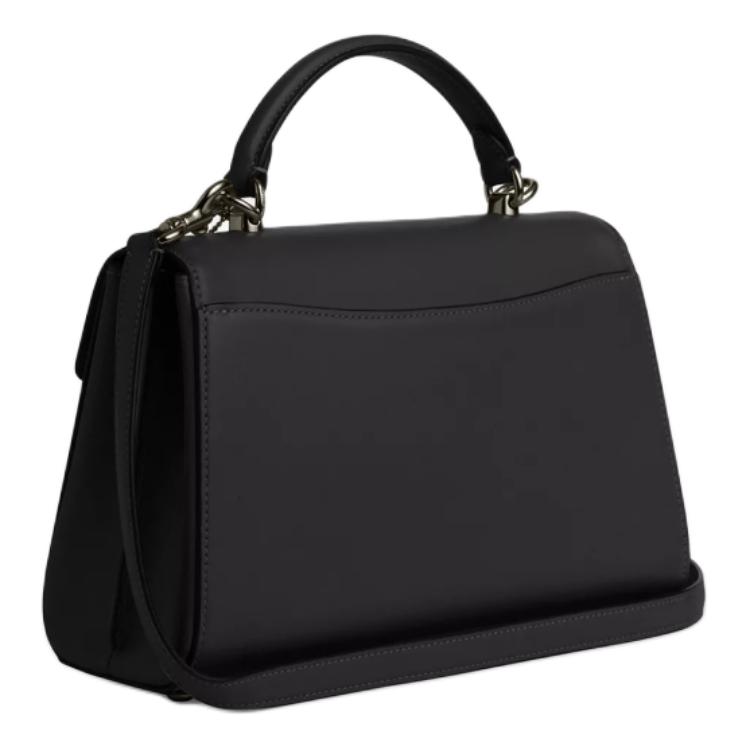 COACH Eliza Refined Calfskin Crossbody Handbag Large Womens Black