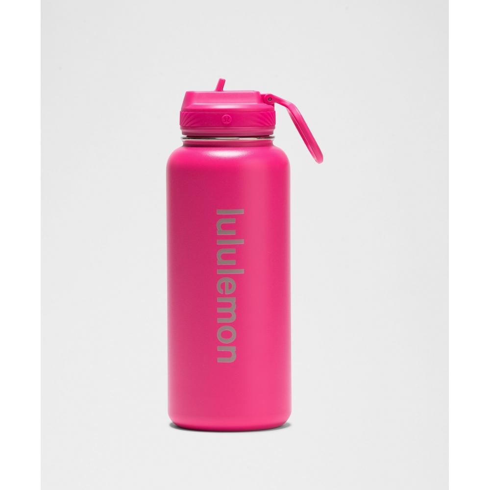 

Lululemon Back To Life Sport Bottle 32oz Straw Lid Geranium Pink ONE SIZE