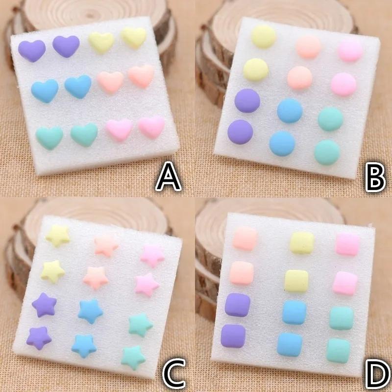 Fashion Jewelry Boutique Rubber Frosted Earrings Earrings 6 Pairs of Plastic Needles