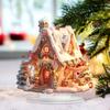 2D Acryl Weihnachts-Schneehaus mit Licht Tischdeko Cottage Ornament Heimdekoration 2025 Weihnachten Navidad Partyzubehör