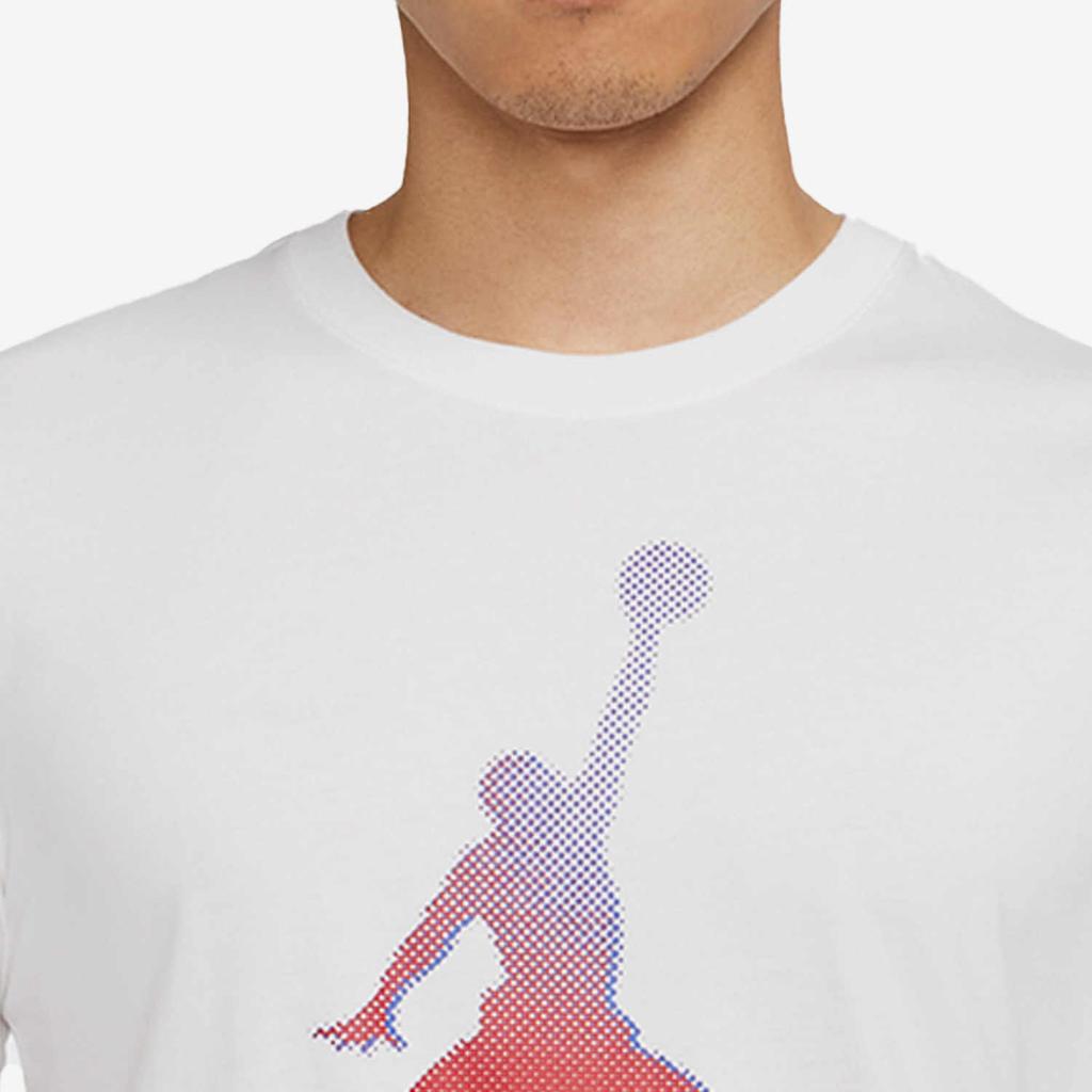 Jordan T Shirts Men's White Crew Neck Moderate Straight Fit DO8905-100