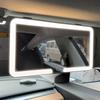 Travel LED Makeup Mirror for Car-Sun Visor Vanity Mirror,Automotive Interior Looking-Glass with Dimmable Touch,Auto Accessory