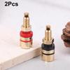 High Quality! A Pair Banana Connector Full Copper Plug Socket High Quality Terminal Audio Post 8mm Amplifier Terminal Block