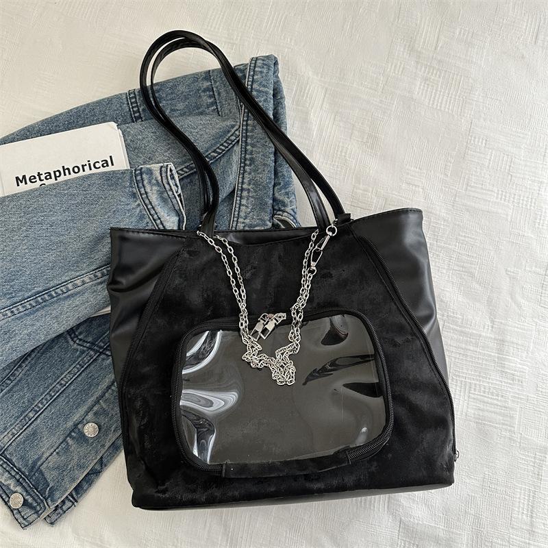 2025 Spring Large Capacity Multi-functional Versatile Simple Niche Ins Shoulder Crossbody Double Backpack New Tote Bag