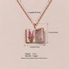 Retro Copper Heart Necklace For Ladies With Dainty Book Charm And Melodic Elements
