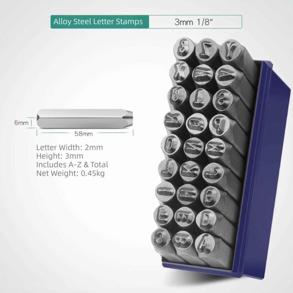 3-12.5 Mm Number Stamp With Plastic Case Metal Punch Stamping Tools Embossing Tools  Metal Working
