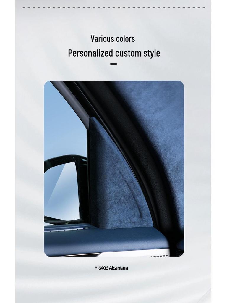 Zeekr 009 Alcantara Suede A-Pillar Triangle Cover - Car Decoration & Protective Accessories