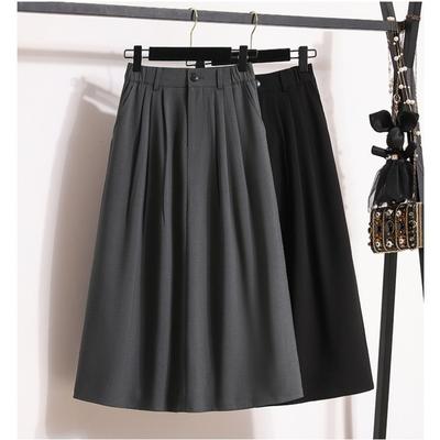 DIMANAF 2024 Plus Size Summer Women Skirts Autumn Winter Elastic Oversize Fashion High Waist Lady Skirt Elegant Style Pleated Skirt