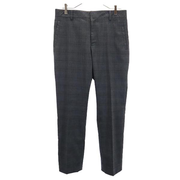 

LANVIN Made in Japan Wool Blend Check Pattern Slacks pants 48 gray Men s Used