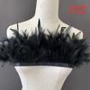 1Yard Feather 8-10cm Fringe Strip For Sewing Turkey Crafts Party 0.91Meter/Pack Bulk Blue Black White Ribbon Long Clothing Trim
