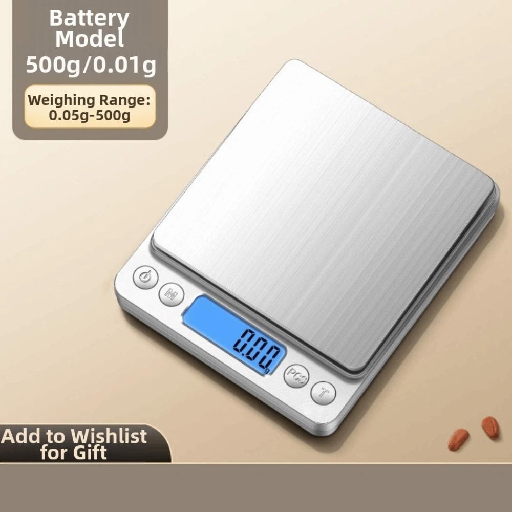3000g Capacity Food Weighing Scale Stainless Steel Portable Jewelry Scale  Kitchen Baking Use