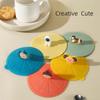 Heat-Resistant Sealed Lids Leak Proof Suction Cup Cover Cute Dustproof Cup Cover  Tea