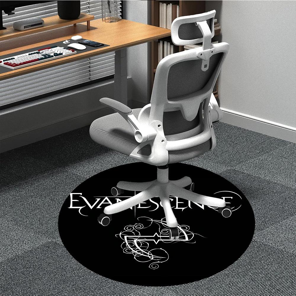 

1PC Evanescence Music Office Round Area Rug, Indoor Mat Suitable For Office, Under Office Chairs Bedroom Living Room Home Decor DT1212041 80cm by 80cm