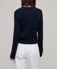 MUSINSA STANDARD WOMAN Women'S Angora Blend Cable Crew Neck Knit [Navy]
