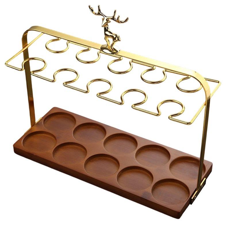CYCLI-Wine Glass Display Rack Space-Saving Design, Dispenser Household Wine Utensil Holder In Deer-Shaped Style