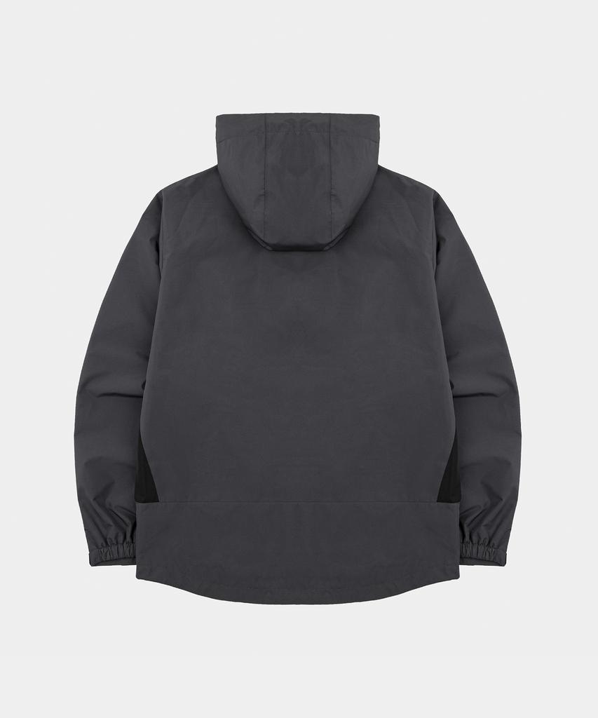LETTERCOMO Tech Shell Hooded Jacket Charcoal