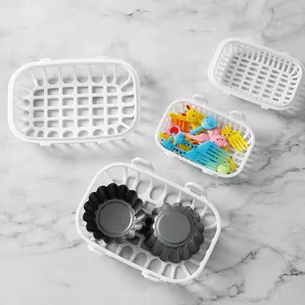2pcs Japanese-style Dishwasher Small Items Basket White Cutlery Cleaning Basket Chopstick