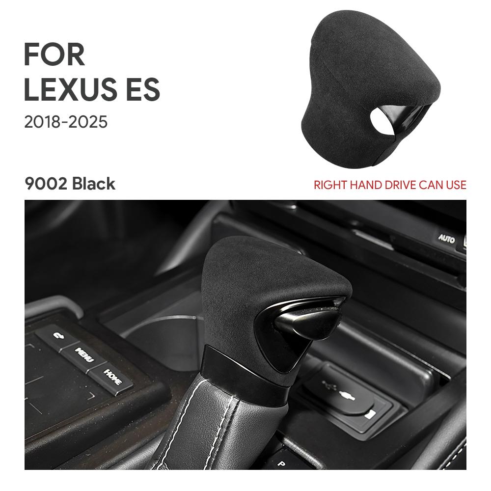 

Top Suede Car Gear Knob Cover RHD LHD For Lexus ES ES200 ES250 ES300h ES350 2018- 2024 2025 for UX -25 for LX -2025 Black RHD