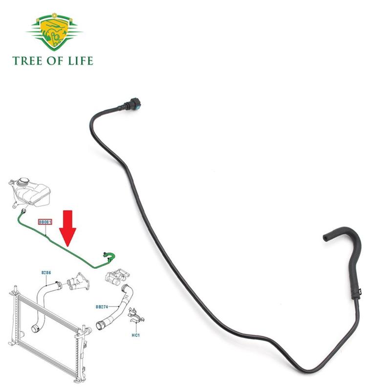 7S618B081AB Radiator Expansion Tank Overflow Hose Pipe For Ford Fusion Fiesta V 1.25 1.4 1.6 7S618B081AA 1490090 1546444