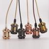 E27 Suspension Wire Lamp Holder Set Vintage Copper Metal Lamp Holder Holder Electroplated Aluminum Shell Lamp Holder