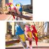 1 Stuks Miniatuur Veer Gazonpop Ornamenten 15cm Creatieve Handgemaakte Simulatie Papegaai Dier Vogel Tuin Decoratie Accessoires