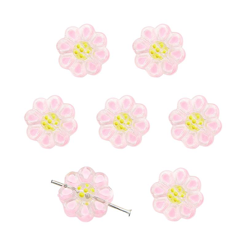 

Хрустальные стеклянные бусины прозрачные расписанные вручную масляные капающие бусины-цветы для изготовления ювелирных изделий своими руками браслет ожерелье розовый