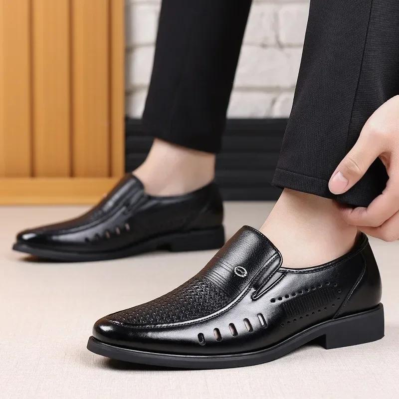 Grote Maat 37-47 Zomer Hol Platform Instappers Heren Loafers Designer Nieuwe Mode Casual Zakelijke Leren Schoenen voor Heren