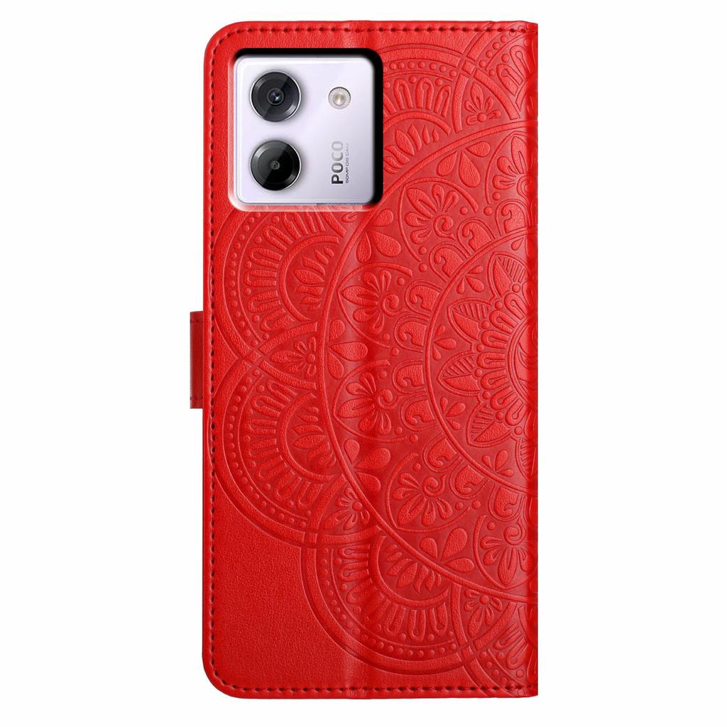 For Xiaomi Poco M7 Pro 5G Leather Case with Card Slots Mandala Pattern Phone Cover Stand