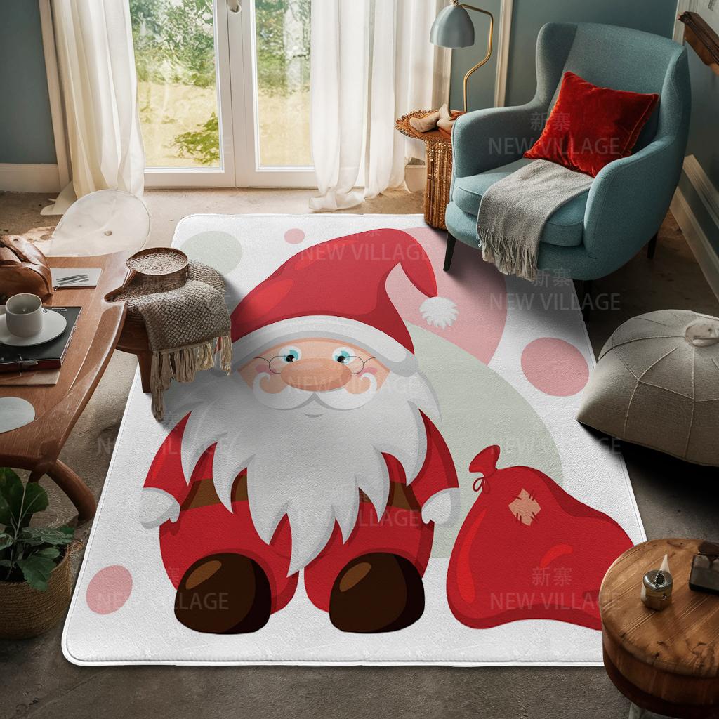 House Entrance Carpet Home Door Mat Living Room Bath Foot Bathroom Non-slip Water Absorption Rugs Bath Merry Christmas Winter
