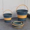 Multi Functional Folding Bucket, with Hand-held Fishing Bucket,Camp Bucket,Easy Storage,Space Saving,Indoor and Outdoor Supplies