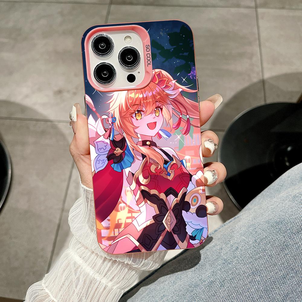 HSR Guinaifen Pink Translucent Mobile Phone Case for iPhone 17 16 15 14 13 12 11 X XR XS Air Pro Max Plus Colorful Cover