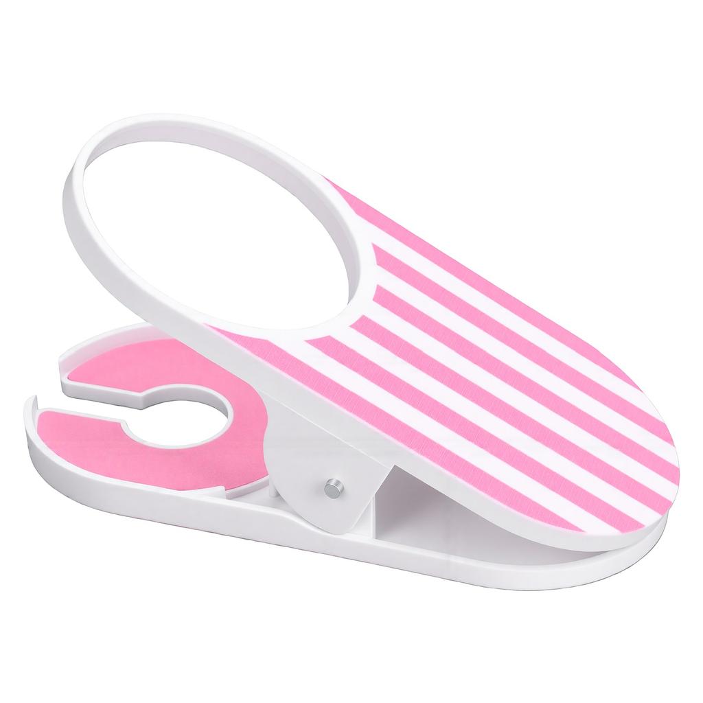 Cup Holder Clip On Drink Holder Adjustable Striped Clamp Beverage Holder for Outdoor Lounge Chair Pool Beach Chair
