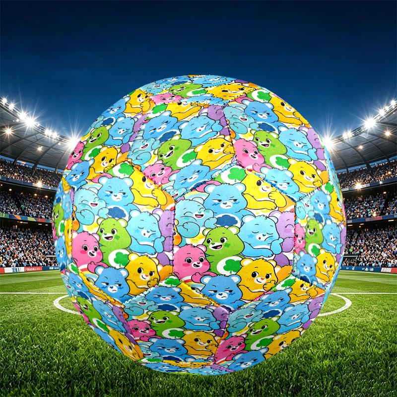 Care Bears Print Size 5 Soccer Ball, PU Wear Resistant Football for Match Training and Daily Practice, Birthday Gift for Soccer Fans