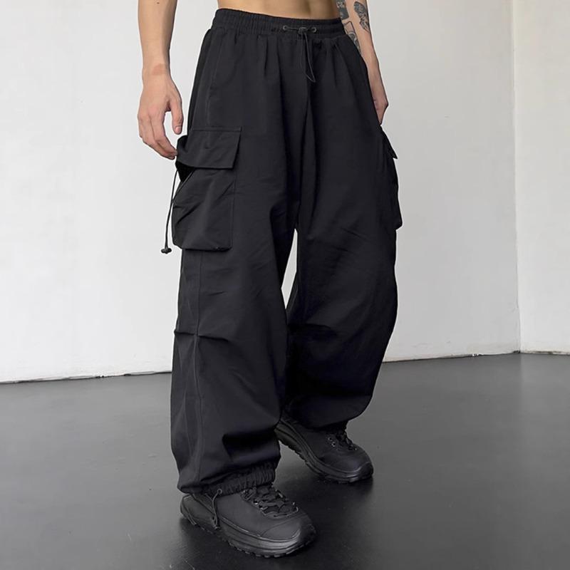 Overalls Men's Spring and Summer New Design High Street Loose Wide Leg Casual Pants