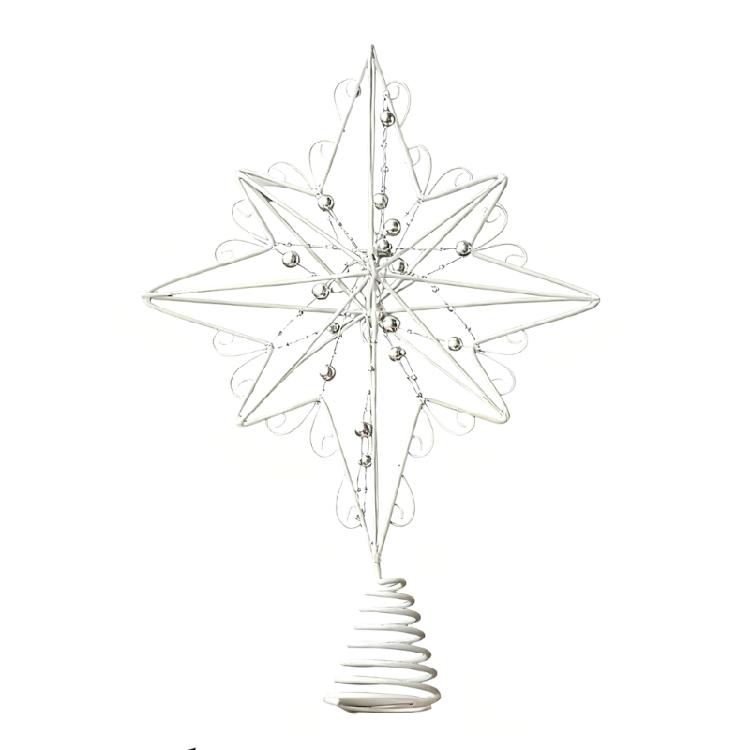 Elegant Christmas Tree Toppers Easy to Install Metal Star Festival Tree Top Ornament Home Decoration Accessories