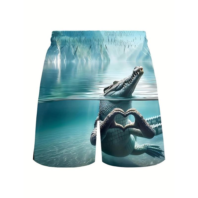 Pantaloncini da Spiaggia Estivi da Uomo Leggeri Traspiranti Stampati in 3D Costumi da Bagno Casual Estivi per Attività all'Aperto